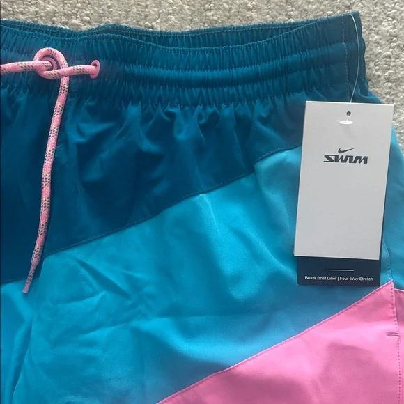 Nike Teal and Pink Swim Shorts - Picture 7 of 7
